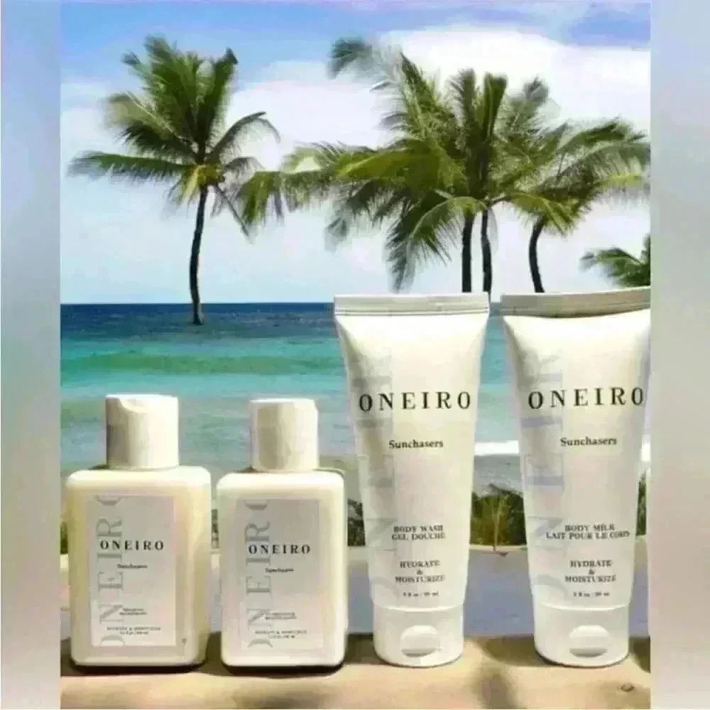 NWT Oneiro Sunchaser Bath & Body Kit Clean Beauty Travel Set Brand New In Bag